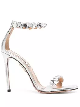 Босоножки Maxi Tequila 105 Aquazzura, серебристый