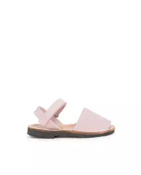 Босоножки Menorcan для детей с нубуковой скотчей Pisamonas, цвет Rosa
