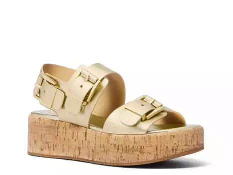 Босоножки Michael Kors Colby на платформе, золотистый металлик