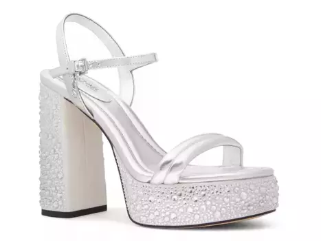 Босоножки Michael Kors Laci Platform, серебристый металлик