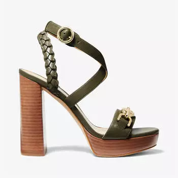 Босоножки Michael Michael Kors Kailey Embellished Leather, оливковый