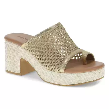 Босоножки Michaela на платформе и блочном каблуке Baretraps, золотой