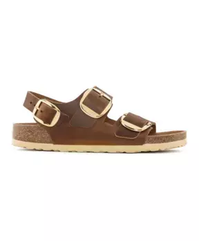 Босоножки Milano с большими пряжками Birkenstock, коричневый