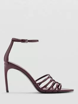 Босоножки mili на шпильке с ремешками Mango, темно-красный