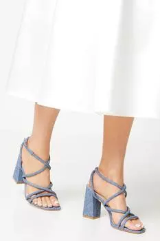 Босоножки Molly на блочном каблуке с ремешками Oasis, синий