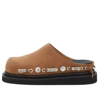 Босоножки-мюли Toga с шипами из замши Toga Pulla, коричневый