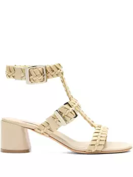 Босоножки на блочном каблуке Casadei, нейтральный