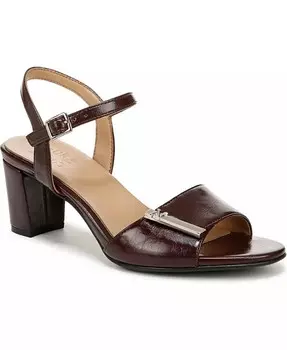 Босоножки на блочном каблуке с ремешком на щиколотке Bristol-Ornament Naturalizer, красный