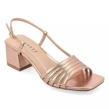 Босоножки на блочном каблуке Shayana от Journee, rose gold