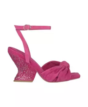 Босоножки на изогнутом каблуке со стразами Alma En Pena, розовый