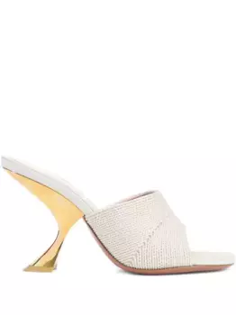 Босоножки на каблуке Amina Muaddi, нейтральный