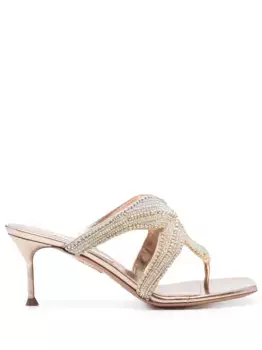 Босоножки на каблуке Aquazzura, золотой