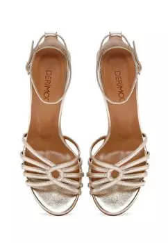 Босоножки на каблуке Derimod, золото