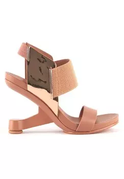 Босоножки на каблуке EAMZ RAIKO United Nude, розовое золото