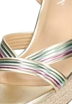 Босоножки на каблуке ETIKA, разноцветные