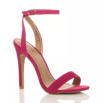 Босоножки на каблуке из искусственной замши на высоком каблуке с ремешком на щиколотке Barely There AJVANI, розовый