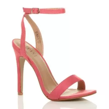 Босоножки на каблуке из искусственной замши на высоком каблуке с ремешком на щиколотке Barely There AJVANI, розовый