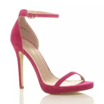 Босоножки на каблуке из искусственной замши на высоком каблуке с ремешком на щиколотке Barely There AJVANI, розовый