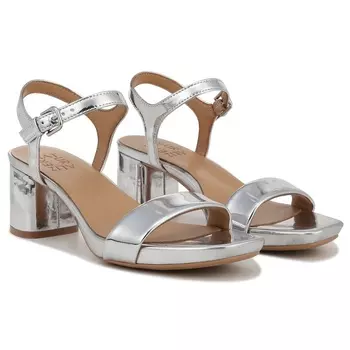 Босоножки на каблуке Izzy Naturalizer, silver faux leather