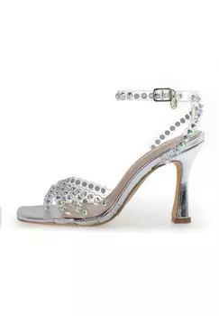 Босоножки на каблуке KHARISMA, посеребренный