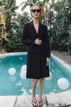 Босоножки на каблуке котенка ZARA, черный