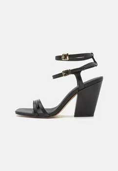 Босоножки на каблуке Leather Zign, черный