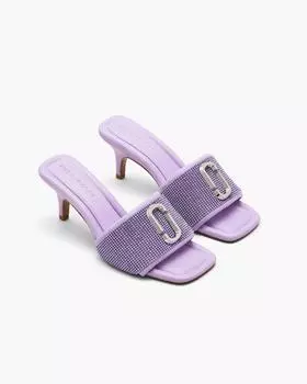 Босоножки на каблуке Marc Jacobs со стразами, цвет Wisteria/Wisteria Crystal
