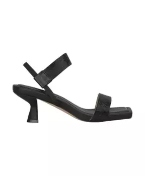 Босоножки на каблуке с кристаллическими ремешками Alma En Pena, черный