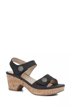 Босоножки на каблуке с ремешками Pavers, черный