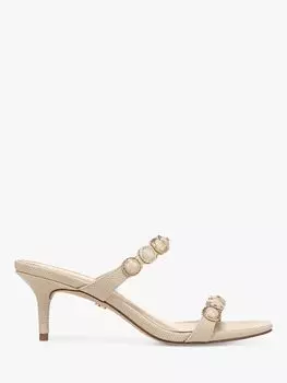 Босоножки на каблуке Sam Edelman Palma с жемчугом, банановый крем