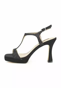 Босоножки на каблуке Sandali con plateau Queen Helena, черный