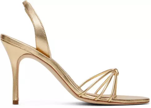 Босоножки на каблуке Sareta Manolo Blahnik, Gold