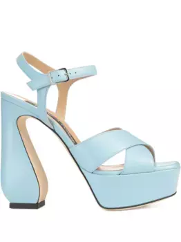 Босоножки на каблуке Sergio Rossi, синий