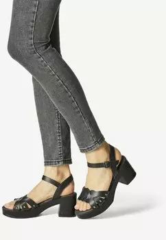 Босоножки на каблуке Tamaris, черный