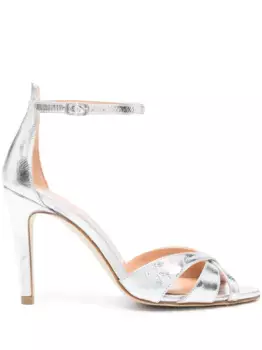 Босоножки на каблуке The Seller, серебяный