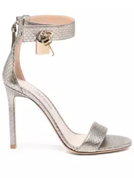 Босоножки на каблуке TOM FORD, серебяный