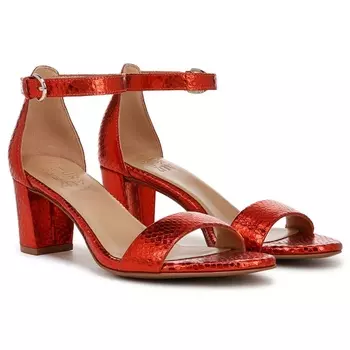 Босоножки на каблуке Vera Naturalizer, orange metallic snake print leather