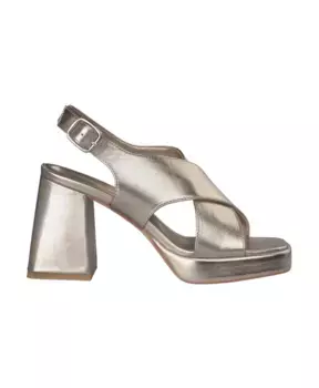 Босоножки на квадратном каблуке со скрещенными ремешками Alma En Pena, желтый