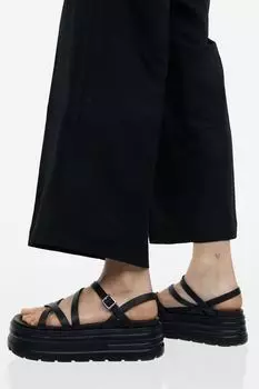 Босоножки на массивной платформе H&M, черный