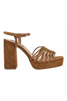 Босоножки на массивном каблуке Pepe Jeans London, коричневый