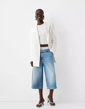 Босоножки на металлическом каблуке-рюмочке Bershka, серебряный