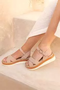 Босоножки на платформе Beijing с перекрещенными ремешками Novo, белый