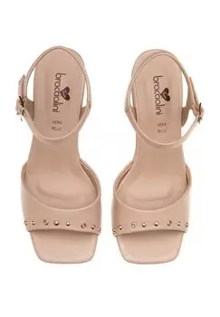 Босоножки на платформе Braccialini, телесный