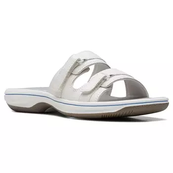 Босоножки на платформе Breeze Piper Slide Clarks, white fabric