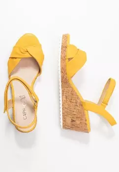 Босоножки на платформе Caprice, желтый