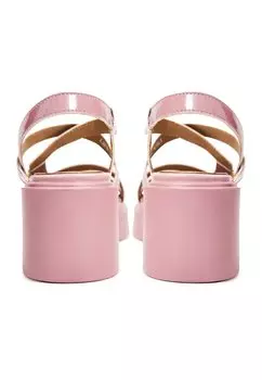 Босоножки на платформе Cesare Gaspari, фуксия