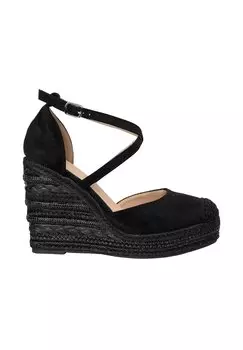 Босоножки на платформе DE CON PUNTERA REDONDEADA Y CIERRE CON HEBILLA - Platform heels Alma Blue, черный