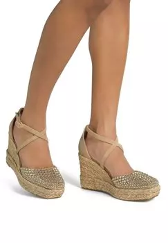 Босоножки на платформе DE CON PUNTERA REDONDEADA Y CIERRE CON HEBILLA. Alma en Pena, светло-коричневый