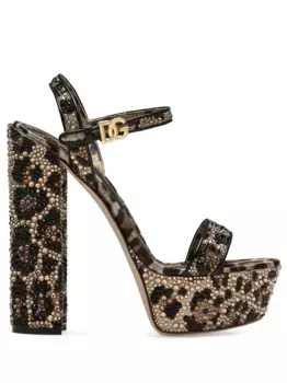 Босоножки на платформе DOLCE & GABBANA, коричневый