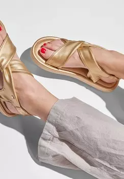 Босоножки на платформе FAUNA*SANDAL flip*flop, золото